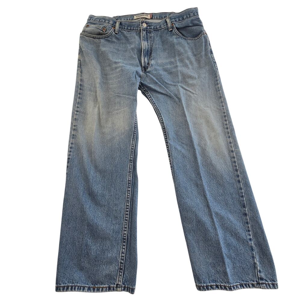 Levi's Jeans 505 Light Blue Mens Straight Leg 40x30 Cotton Zip Fly Y2K